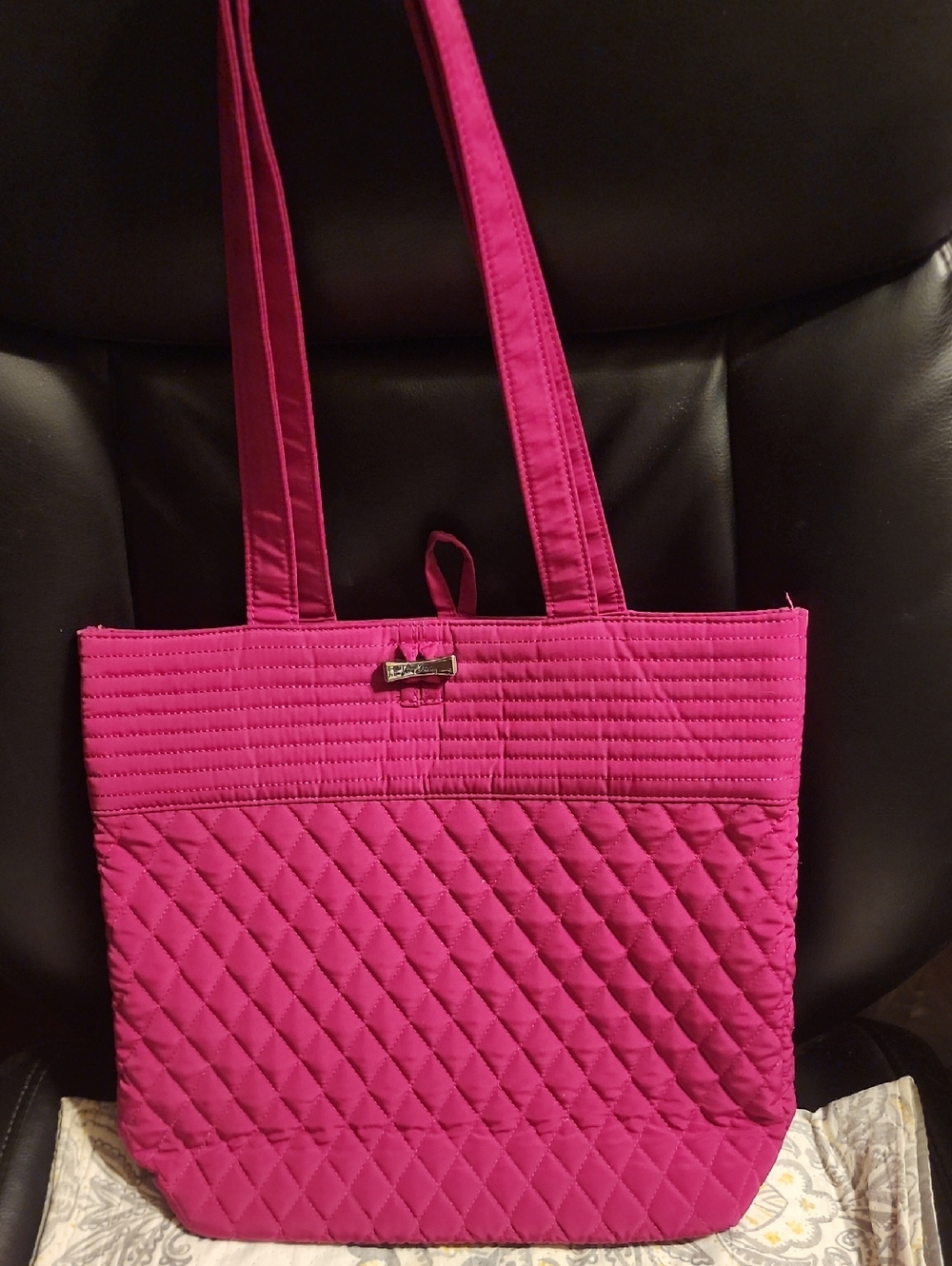 Vera Bradley Quilted Hot Pink Tote Bag